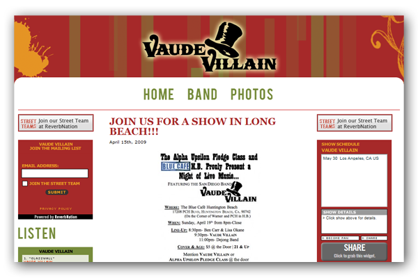 Vaude Villain Music